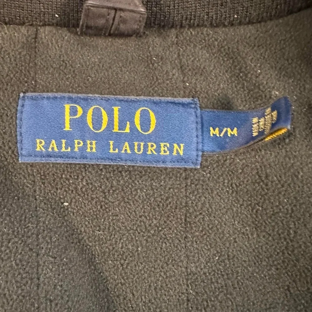 Polo Ralph Lauren Men’s Black Full Zip‎ Fleece-Lined Hooded Jacket Size Medium